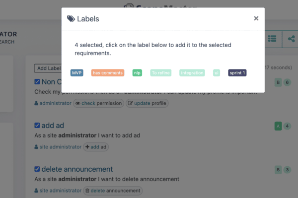Screenshot 2022-10-08 at 17.55.07 Apply labels to multiple selected requirements