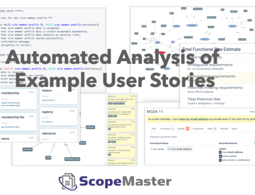 Example User Stories – Analysed and Tested