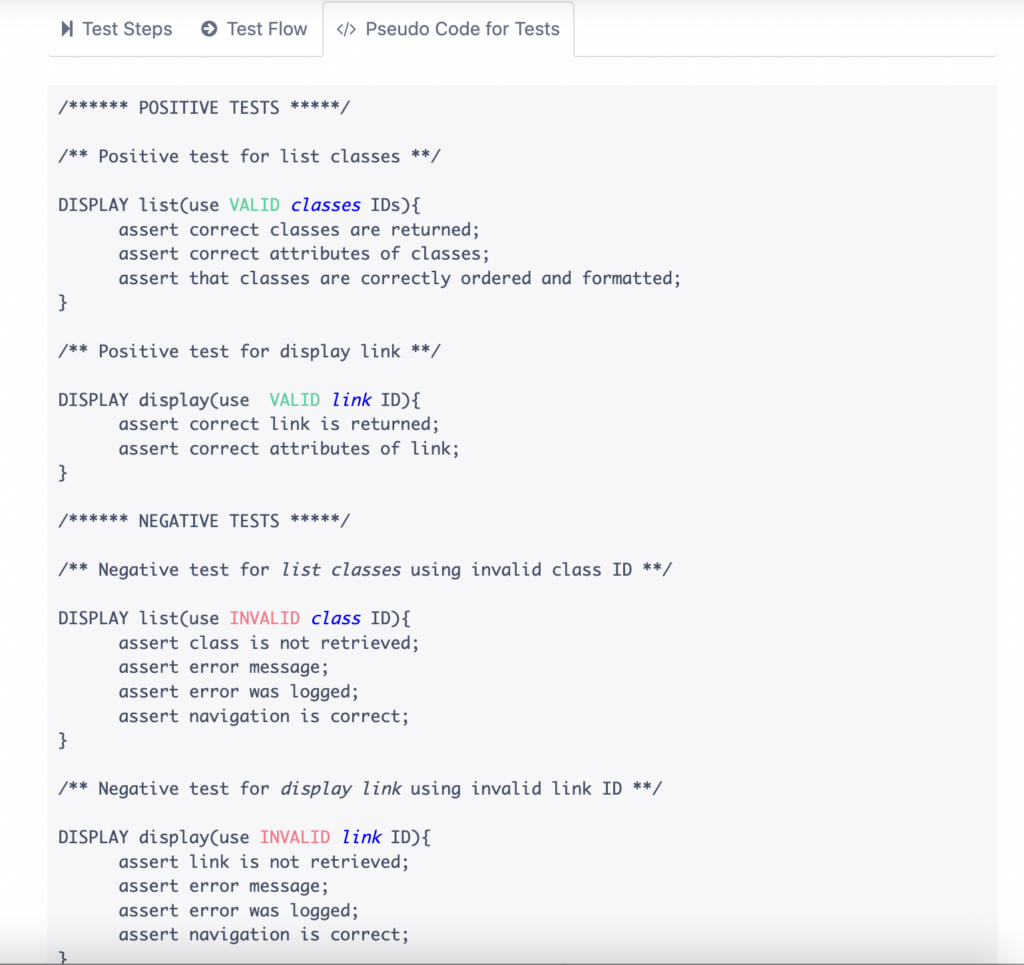 Automated test generation -regression code