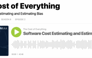 El costo de todo podcast sobre estimación de software.