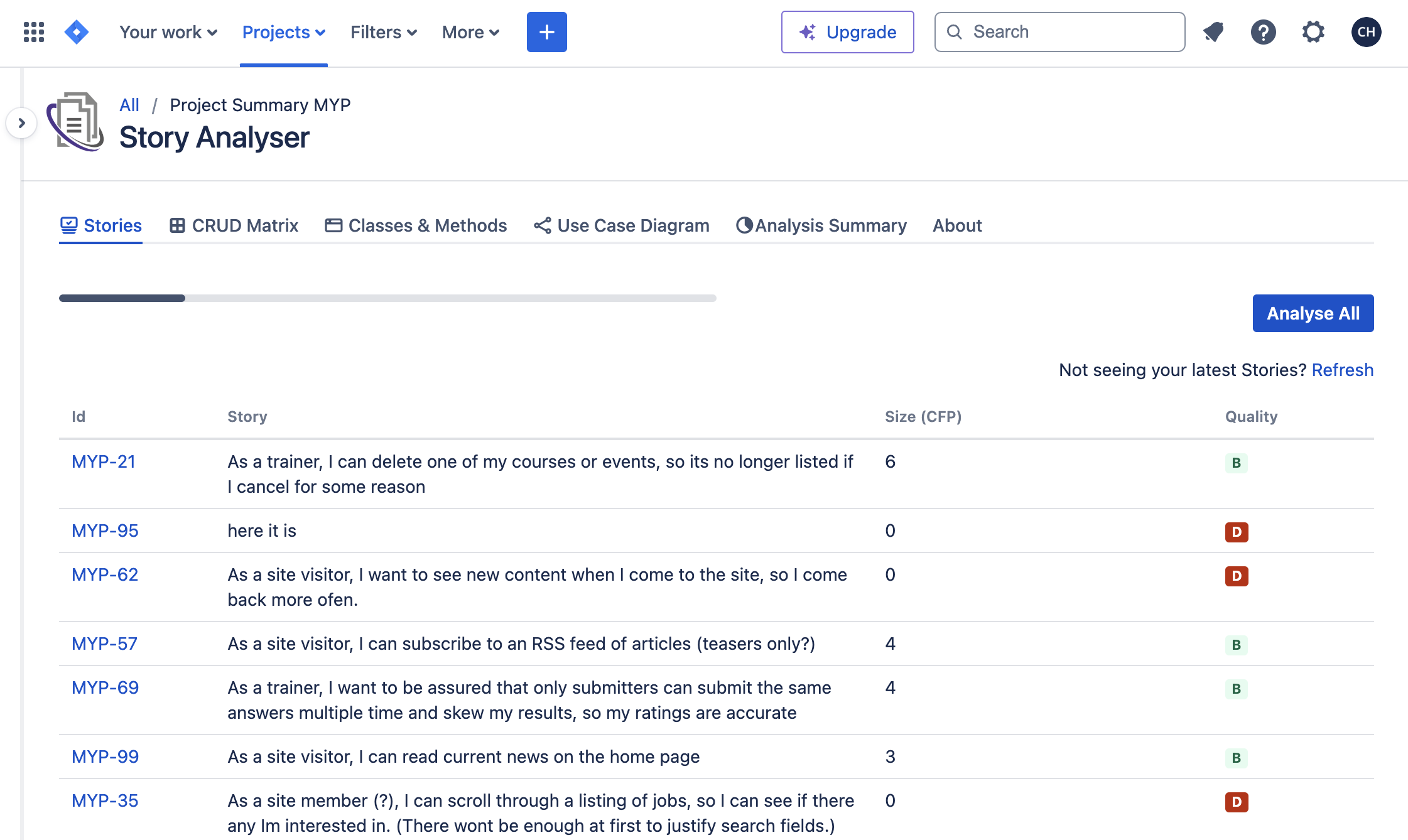 Screenshot Story Analyser – Alles analysieren Story Analyser - Alles analysieren
